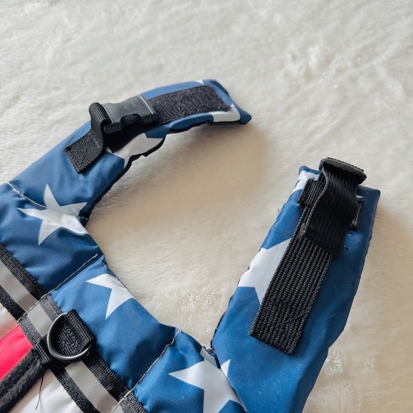 King Pup Dog Life Jacket Vest - American Flag Red White & Blue - Size Small - Picture 6 of 8